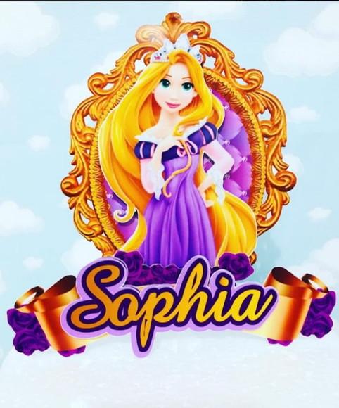 Topo de Bolo Rapunzel 2