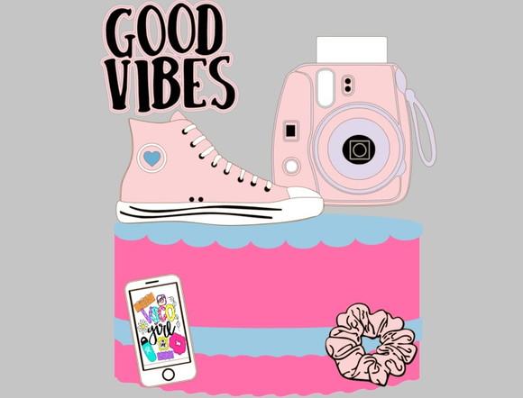 Topo de Bolo Good Vibes