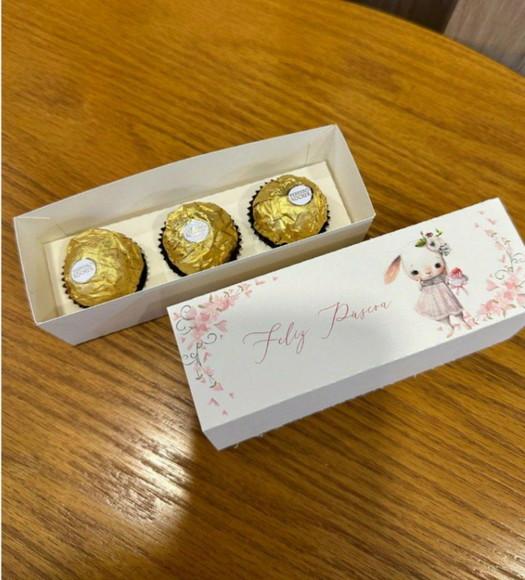 Caixa para 03 Ferrero Páscoa 2023