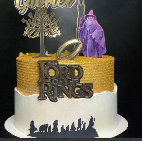Topo de Bolo Senhor dos Anéis