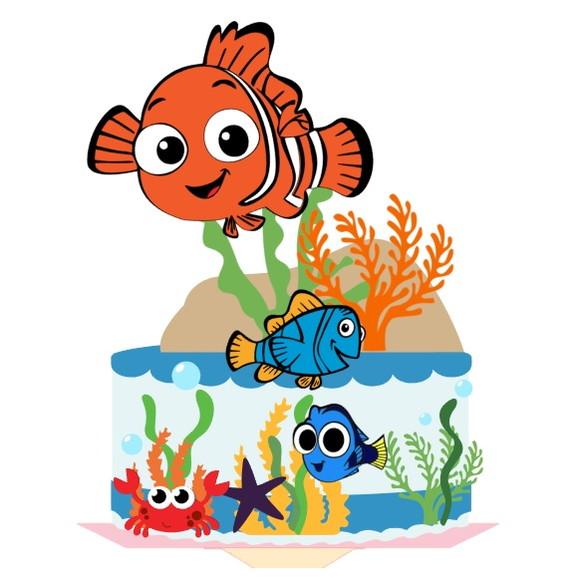 Topo de Bolo Nemo
