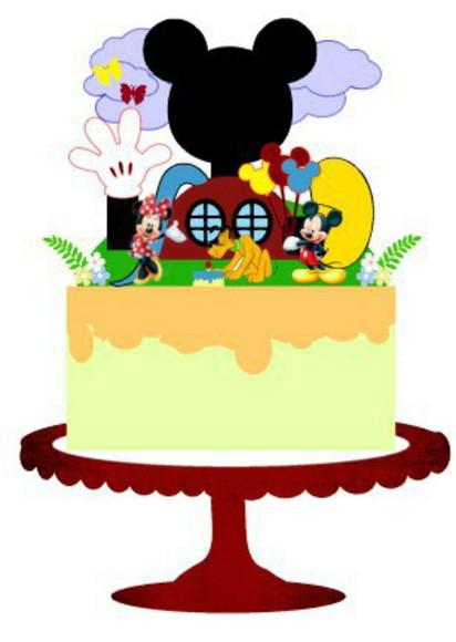 Topo de Bolo Mickey de Costas
