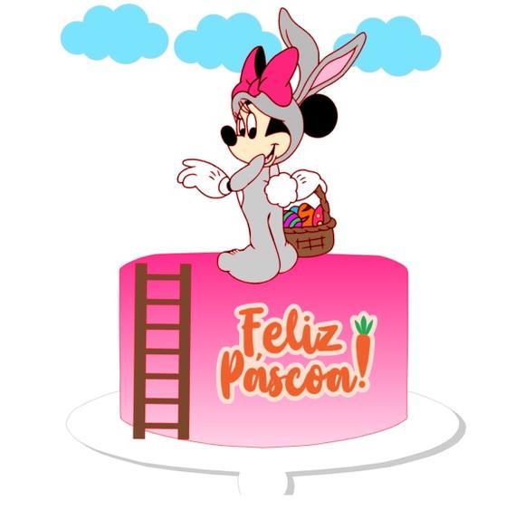 Topo de Bolo Minnie Coelhinha