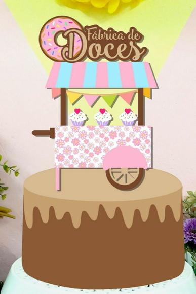 Topo Fábrica de Doces Carrinho