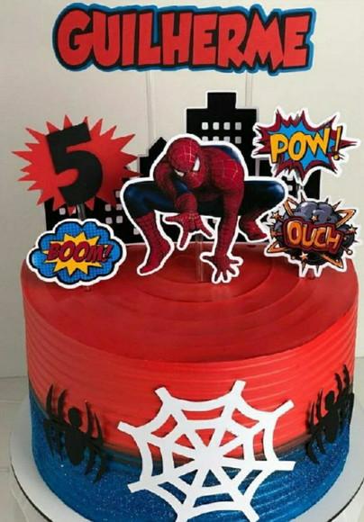 Topo de Bolo Homem Aranha 7