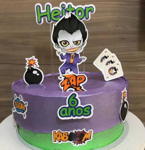 Topo de Bolo Coringa Cute