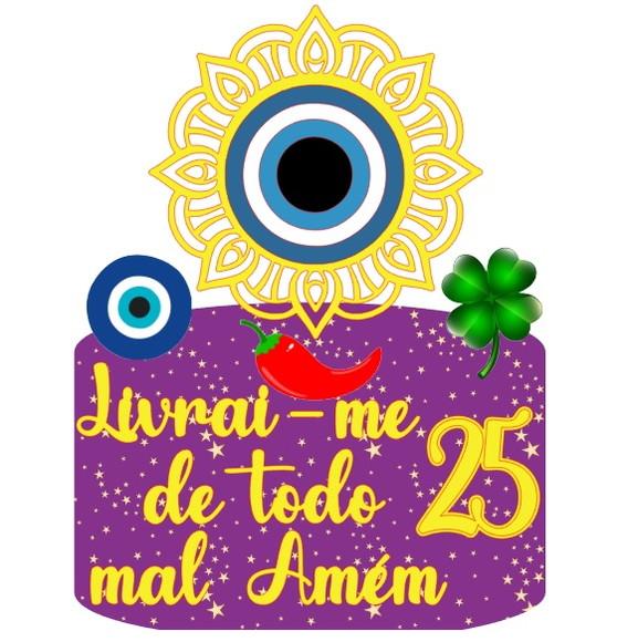 Topo de Bolo Olho Grego 3