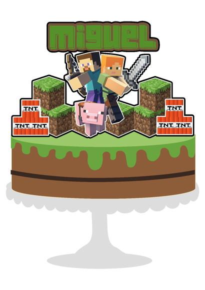 Topo de Bolo Minecraft 2