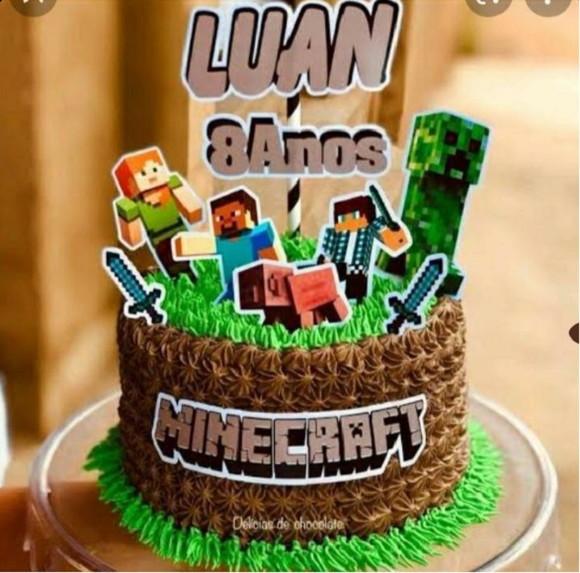 Topo de Bolo Minecraft 5