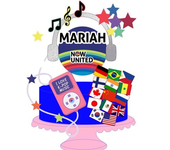 Topo de Bolo Now United Paises