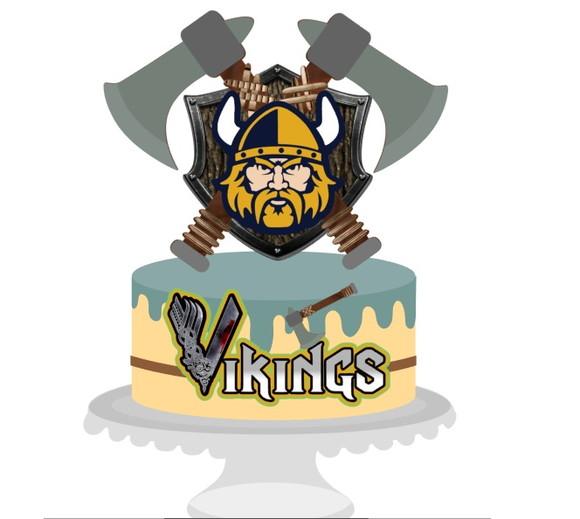 Topo de Bolo Vikings
