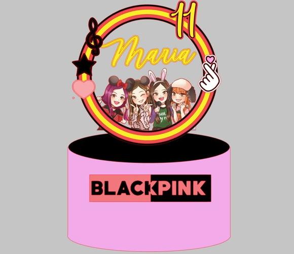 Topo de Bolo Black Pink 2