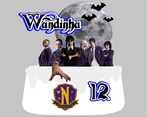 Topo de Bolo Wandinha 4