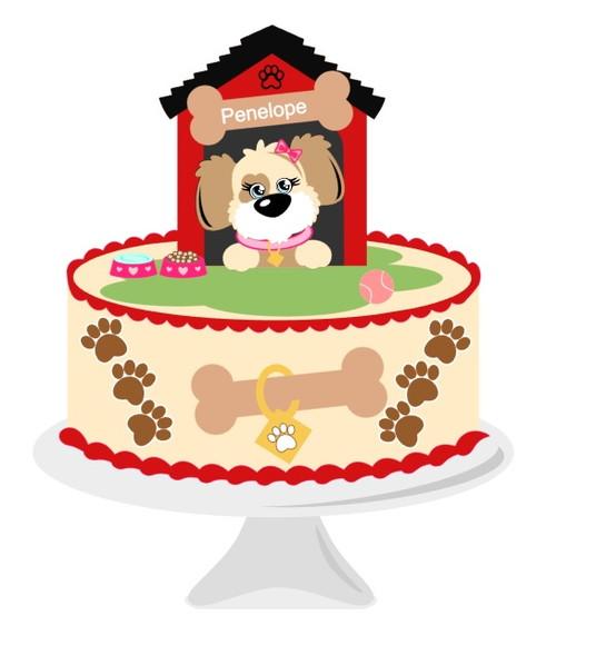 Topo de Bolo Pets Dog