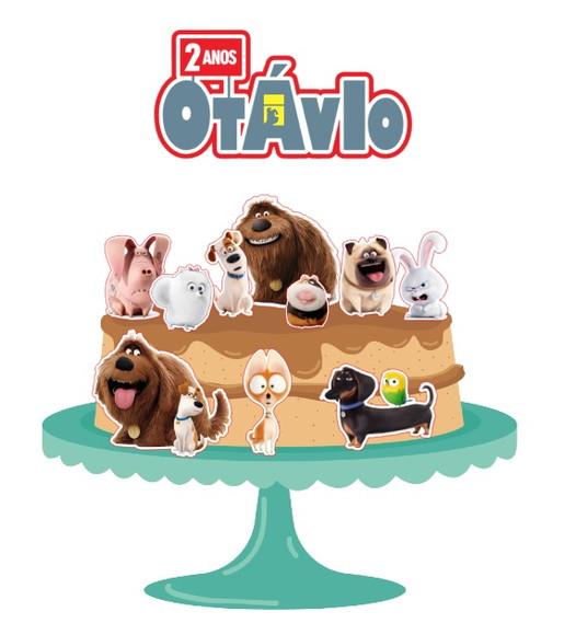 Topo de Bolo Vários Pets