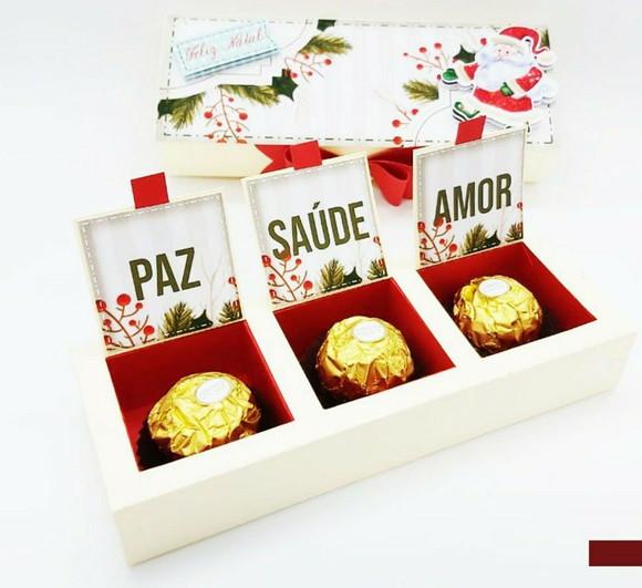 Caixa para 3 Doces Bom Velhinho
