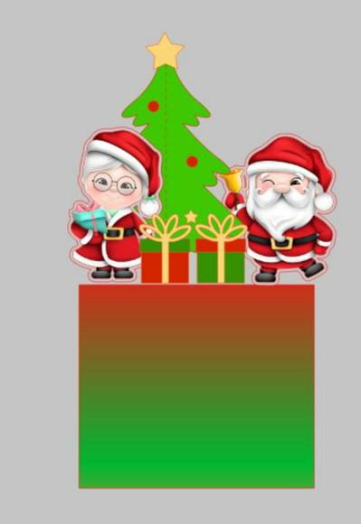 Topo Natal Papai Noel e Mamãe Noel