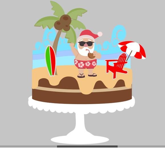 Topo Papai Noel na Praia