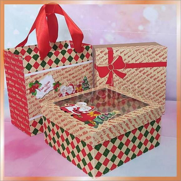 Cx de Presente e Sacola de Natal