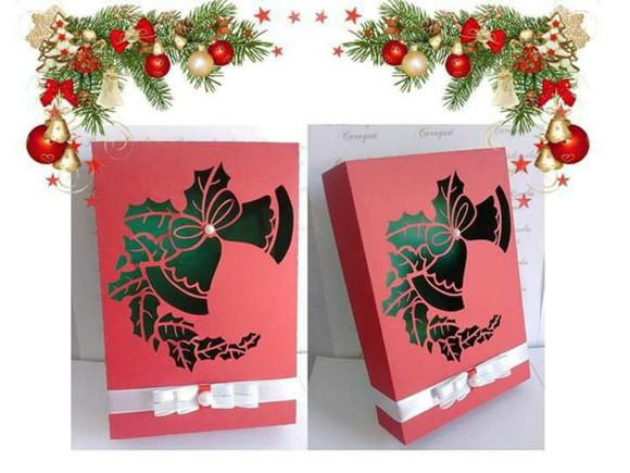 Caixa Sino de Natal molde Limpo