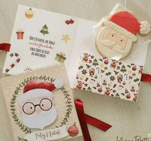 Cartão de Natal Porta Biscoito em pdf e V3
