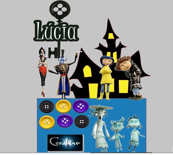Topo de Bolo Coraline 2