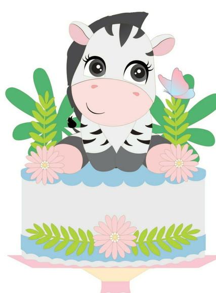 Topo Girafinha Cute em Camadas