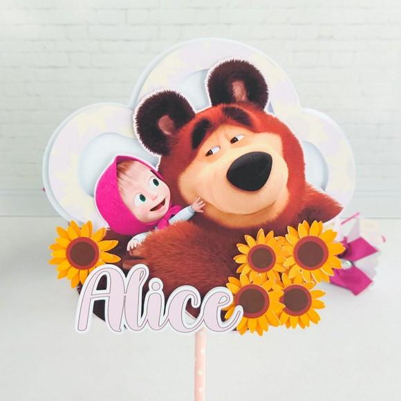 Topo de Bolo Masha e o Urso 4