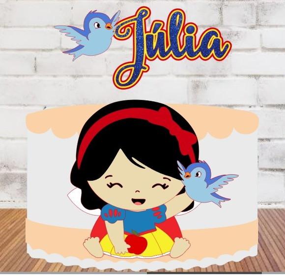 Topo de Bolo Branca de Neve Cute 3