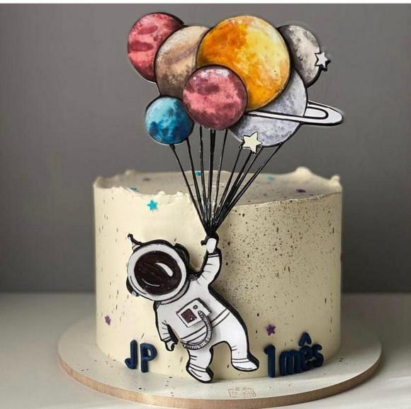 Topo de Bolo Astronauta 4