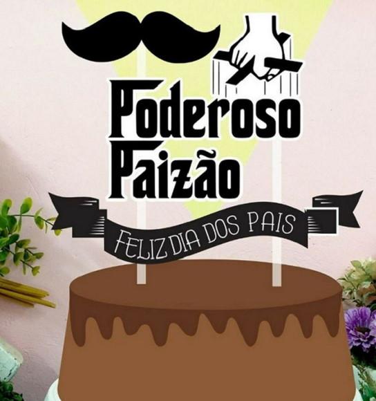 Topo de Bolo Poderoso Paizão