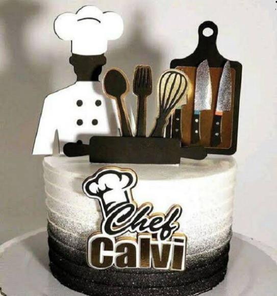 Topo de Bolo Chefe de Cozinha