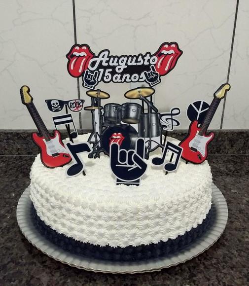 Topo de Bolo Rock Jack