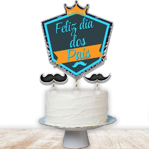 Topo de Bolo Feliz Dia dos Pais 1