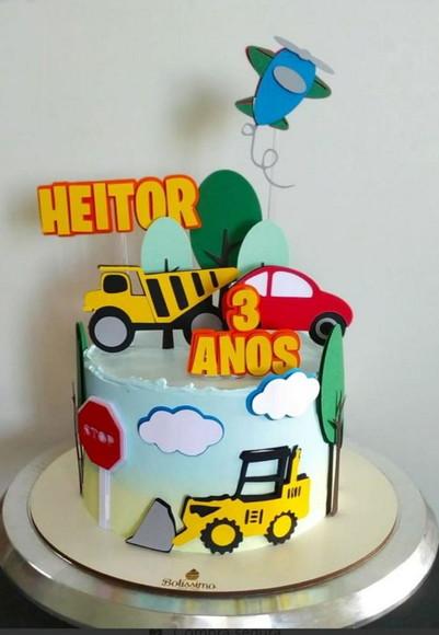 Topo de Bolo Meio de Transporte