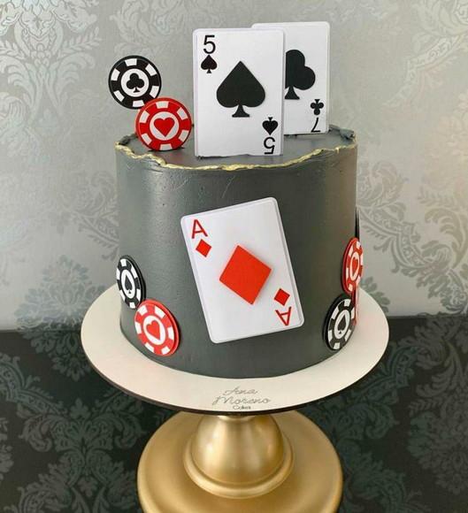 Topo de Bolo Baralho Poker