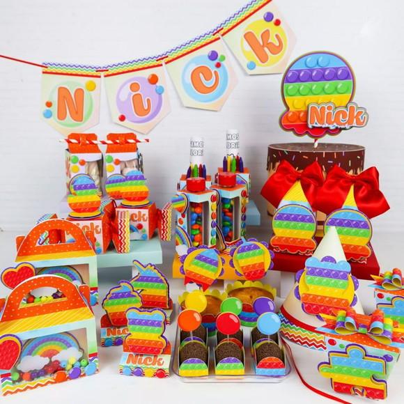 Kit Festa Pop It Candy Cores Viva