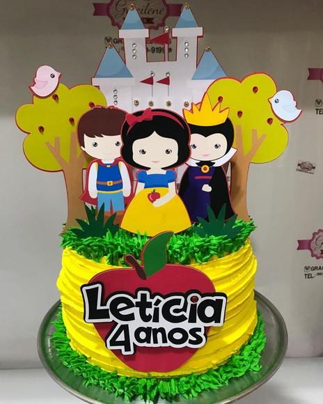 Topo de Bolo Branca de Neve Cute