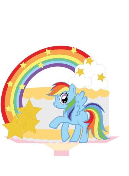 Topo de Bolo My Little Pony 1