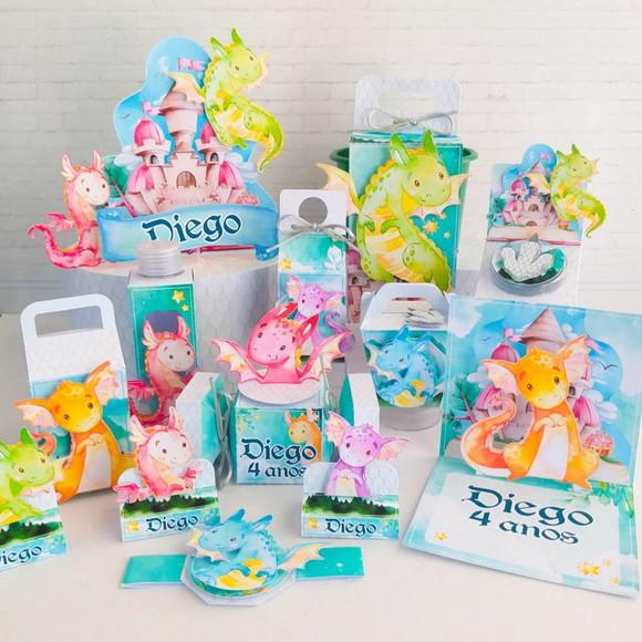 Kit Festa Dragão Cute