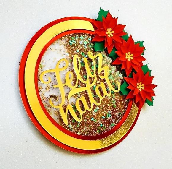 Feliz Natal Circular Shaker