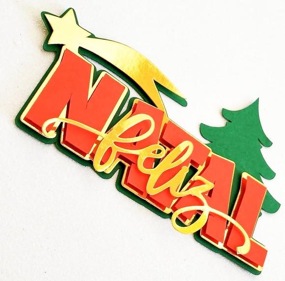 Topo de Bolo Feliz Natal 11