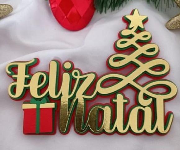 Feliz Natal Lamicote Dourado