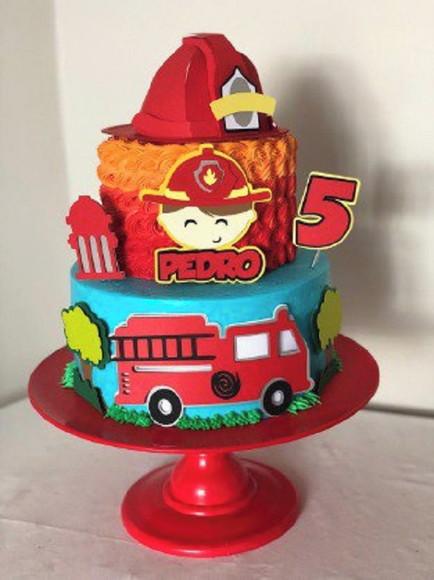 Topo de Bolo Bombeiro 3