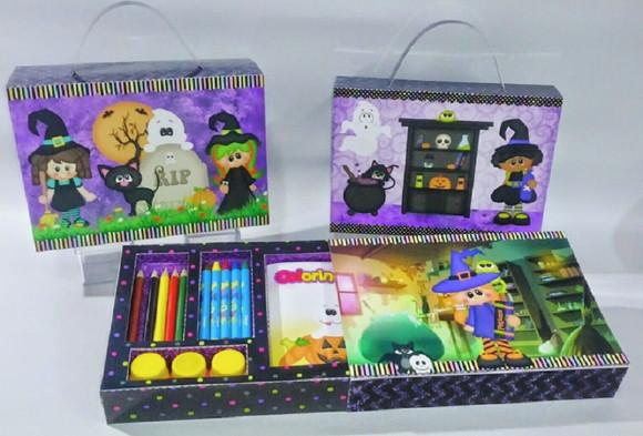 Bruxinhas Halloween Kit de Colorir