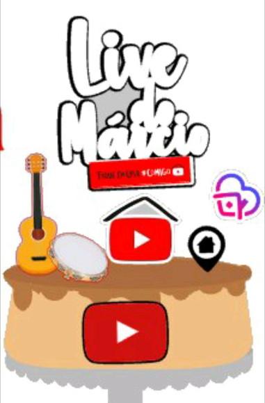 Topo de Bolo Live do Youtube