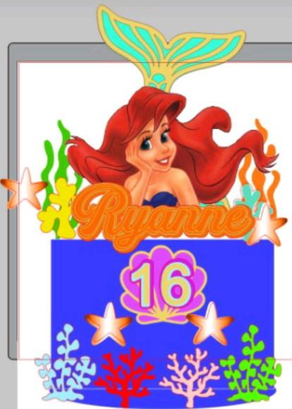 Topo Ariel Pequena Sereia