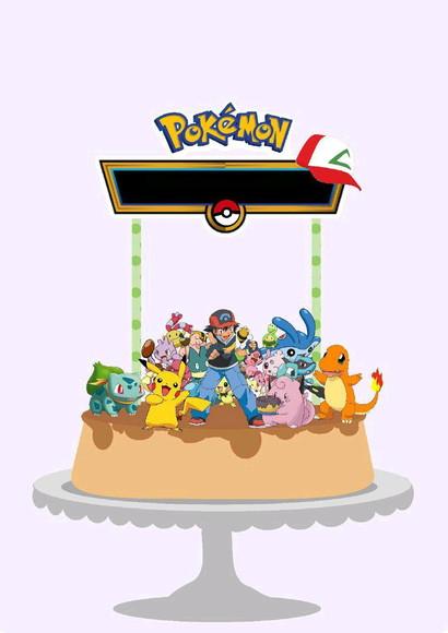 Topo de bolo Pokémon 2
