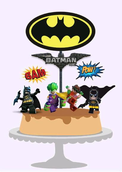 Topo de Bolo Batman Lego