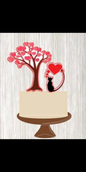 Tp Dia dos Namorados Gatinho e Coração